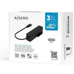 Adaptador para Discos Duros 2.5"/3.5" Aisens ASE-35C02B/ USB Tipo-C - SATA/ con Alimentador - PixelPlaza