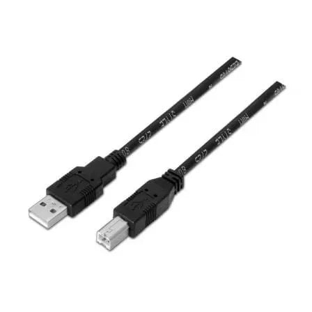 Cable USB 2.0 Impresora Aisens A101-0008/ USB Tipo-B Macho - USB Macho/ 4.5m/ Negro - PixelPlaza