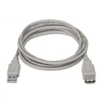 Cable Alargador USB 2.0 Aisens A101-0012/ USB Macho - USB Hembra/ Hasta 2.5W/ 60Mbps/ 1m/ Beige - PixelPlaza