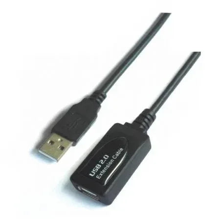 Cable Alargador USB 2.0 Aisens A101-0019/ USB Macho - USB Hembra/ Hasta 2.5W/ 60Mbps/ 10m/ Negro - PixelPlaza