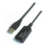 Cable Alargador USB 2.0 Aisens A101-0019/ USB Macho - USB Hembra/ Hasta 2.5W/ 60Mbps/ 10m/ Negro - PixelPlaza