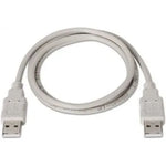 Cable USB 2.0 Aisens A101-0021/ USB Macho - USB Macho/ 1m/ Beige - PixelPlaza