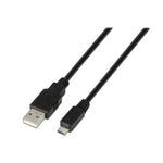 Cable USB 2.0 Aisens A101-0028/ USB Macho - MicroUSB Macho/ Hasta 2.5W/ 60Mbps/ 1.8m/ Negro - PixelPlaza