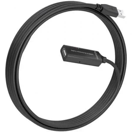 Cable Alargador USB 2.0 Aisens A101-0914/ USB Macho - USB Hembra/ 5m/ Negro - PixelPlaza