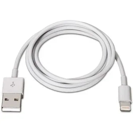 Cable USB 2.0 Lightning Aisens A102-0035/ USB Macho - Lightning Macho/ 1m/ Blanco - PixelPlaza