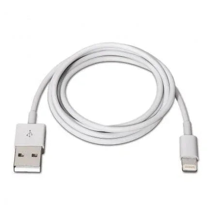 Cable USB 2.0 Lightning Aisens A102-0036/ USB Macho - Lightning Macho/ 2m/ Blanco - PixelPlaza