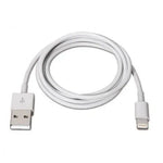 Cable USB 2.0 Lightning Aisens A102-0036/ USB Macho - Lightning Macho/ 2m/ Blanco - PixelPlaza