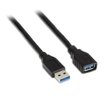 Cable Alargador USB 3.0 Aisens A105-0041/ USB Macho - USB Hembra/ Hasta 9W/ 625Mbps/ 1m/ Negro - PixelPlaza