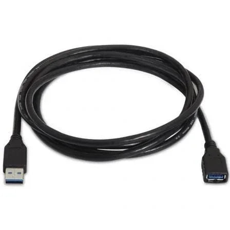 Cable Alargador USB 3.0 Aisens A105-0041/ USB Macho - USB Hembra/ Hasta 9W/ 625Mbps/ 1m/ Negro - PixelPlaza