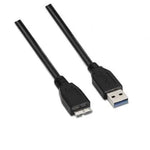 Cable USB 3.0 Aisens A105-0043/ USB Macho - MicroUSB Macho/ Hasta 9W/ 625Mbps/ 1m/ Negro - PixelPlaza