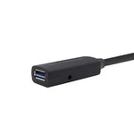 Cable Alargador USB 3.0 con Amplificador Aisens A105-0408/ USB Macho - USB Hembra/ Hasta 9W/ 625Mbps/ 10m/ Negro - PixelPlaza