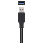 Cable Alargador USB 3.0 con Amplificador Aisens A105-0525/ USB Macho - USB Hembra/ Hasta 9W/ 625Mbps/ 5m/ Negro - PixelPlaza