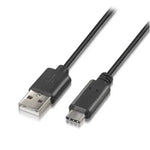 Cable USB 2.0 Tipo-C Aisens A107-0050/ USB Tipo-C Macho - USB Macho/ 480Mbps/ 50cm/ Negro - PixelPlaza