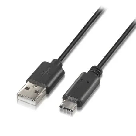 Cable USB 2.0 Tipo-C Aisens A107-0050/ USB Tipo-C Macho - USB Macho/ 480Mbps/ 50cm/ Negro - PixelPlaza