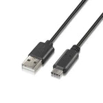 Cable USB 2.0 Tipo-C Aisens A107-0051/ USB Tipo-C Macho - USB Macho/ 480Mbps/ 1m/ Negro - PixelPlaza