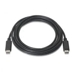 Cable USB 2.0 Tipo-C Aisens A107-0055/ USB Tipo-C Macho - USB Tipo-C Macho/ 480Mbps/ 50cm/ Negro - PixelPlaza