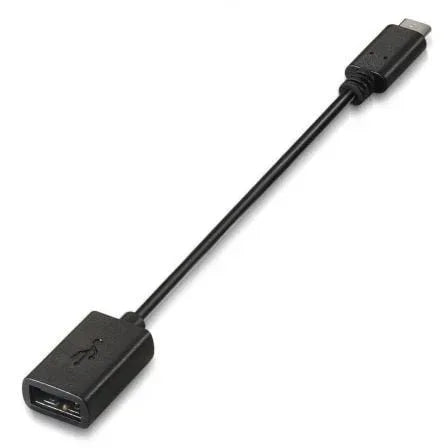Cable USB 2.0 Aisens A107-0059/ USB Tipo-C Macho - USB Hembra/ 480Mbps/ 15cm/ Negro - PixelPlaza