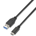 Cable USB 3.1 Tipo-C Aisens A107-0060/ USB Tipo-C Macho - USB Macho/ 10Gbps/ 1m/ Negro - PixelPlaza