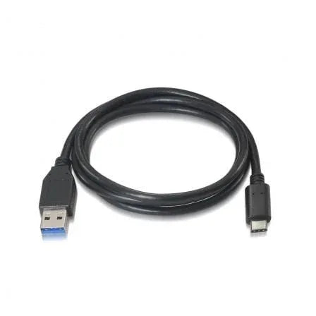 Cable USB 3.1 Tipo-C Aisens A107-0060/ USB Tipo-C Macho - USB Macho/ 10Gbps/ 1m/ Negro - PixelPlaza