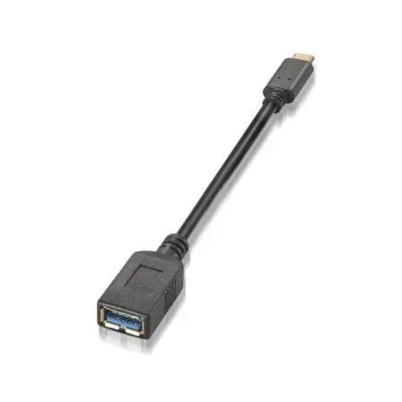 Cable USB 3.1 Tipo-C Aisens A107-0062/ USB Tipo-C Macho - USB Hembra/ 5Gbps/ 15cm/ Negro - PixelPlaza