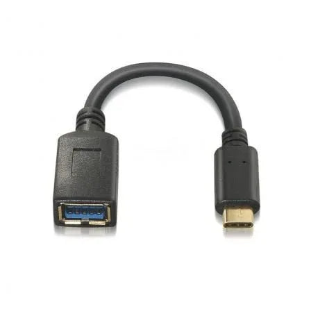 Cable USB 3.1 Tipo-C Aisens A107-0062/ USB Tipo-C Macho - USB Hembra/ 5Gbps/ 15cm/ Negro - PixelPlaza