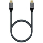 Cable USB 2.0 Tipo-C Aisens A107-0629 5A 100W/ USB Tipo-C Macho - USB Tipo-C Macho/ Hasta 100W/ 480Mbps/ 2m/ Gris - PixelPlaza