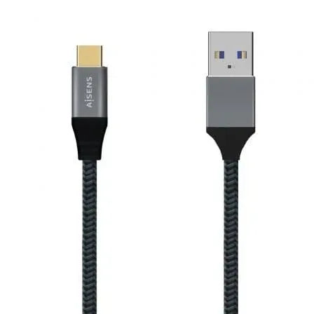 Cable USB 3.1 Tipo-C Aisens A107-0632/ USB Tipo-C Macho - USB Macho/ 10Gbps/ 1.5m/ Gris - PixelPlaza