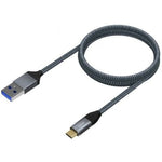 Cable USB 3.1 Tipo-C Aisens A107-0633/ USB Tipo-C Macho - USB Macho/ Hasta 27W/ 1250Mbps/ 2m/ Gris - PixelPlaza