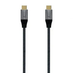 Cable USB 3.2 Tipo-C Aisens A107-0671 20GBPS 100W/ USB Tipo-C Macho - USB Tipo-C Macho/ Hasta 100W/ 20Gbps/ 1m/ Gris - PixelPlaza