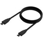 Cable USB 3.2 Tipo-C Aisens A107-0701 20GBPS 5A 100W/ USB Tipo-C Macho - USB Tipo-C Macho/ Hasta 100W/ 20Gbps/ 60cm/ Negro - PixelPlaza