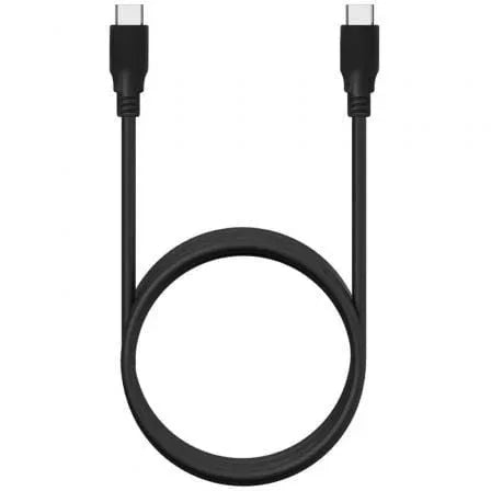 Cable USB 3.2 Tipo-C Aisens A107-0701 20GBPS 5A 100W/ USB Tipo-C Macho - USB Tipo-C Macho/ Hasta 100W/ 20Gbps/ 60cm/ Negro - PixelPlaza