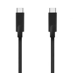 Cable USB 3.2 Tipo-C Aisens A107-0707 5GBPS 3A 60W/ USB Tipo-C Macho - USB Tipo-C Macho/ Hasta 60W/ 5Gbps/ 5m/ Negro - PixelPlaza