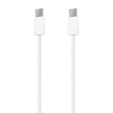 Cable USB 2.0 Tipo-C Aisens A107-0855/ USB Tipo-C Macho - USB Macho/ Hasta 60W/ 480Mbps/ 1m/ Blanco - PixelPlaza