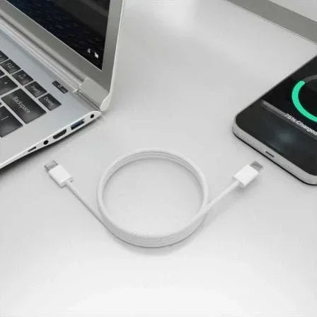 Cable USB 2.0 Tipo-C Aisens A107-0856/ USB Tipo-C Macho - USB Tipo-C Macho/ Hasta 60W/ 480Mbps/ 2m/ Blanco - PixelPlaza
