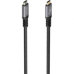 Cable USB 3.2 Tipo-C Aisens A107-0988/ USB Tipo-C Macho - USB Tipo-C Macho/ Hasta 100W/ 20Gbps/ 3m/ Negro