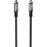 Cable USB 3.2 Tipo-C Aisens A107-0990/ USB Tipo-C Macho - USB Tipo-C Macho/ Hasta 100W/ 10Gbps/ 5m/ Negro