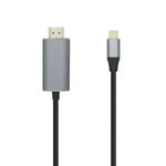 Cable Conversor Aisens A109-0392/ USB Tipo-C Macho - HDMI Macho/ Hasta 27W/ 1250Mbps/ 80cm/ Negro - PixelPlaza