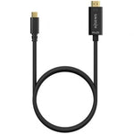 Cable Conversor HDMI 4K Aisens A109-0623/ USB Tipo-C Macho - HDMI Macho/ Hasta 27W/ 1250Mbps/ 80cm/ Negro - PixelPlaza