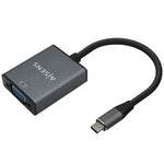 Conversor Aisens A109-0691/ USB Tipo-C Macho - VGA Hembra/ Hasta 27W/ 1250Mbps/ 15cm/ Gris - PixelPlaza
