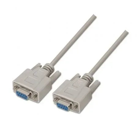 Cable Serie NULL Modem Aisens A112-0067/ DB9 Hembra - DB9 Hembra/ Hasta 0.15W/ 1.6Mbps/ 1.8m/ Beige - PixelPlaza