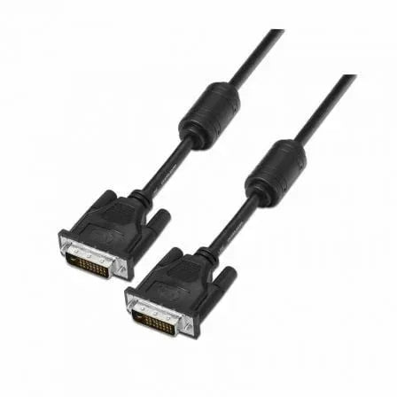 Cable DVI Aisens A117-0089/ DVI-D Macho - DVI-D Macho/ Hasta 3W/ 10Mbps/ 1.8m/ Negro - PixelPlaza