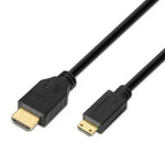 Cable HDMI Aisens A119-0114/ HDMI Macho - Mini HDMI Macho/ Hasta 10W/ 720Mbps/ 1.8m/ Negro - PixelPlaza