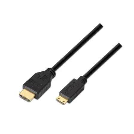 Cable HDMI Aisens A119-0115/ HDMI Macho - Mini HDMI Macho/ Hasta 10W/ 720Mbps/ 3m/ Negro - PixelPlaza