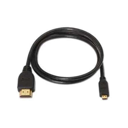 Cable Micro HDMI Aisens A119-0116/ HDMI Macho - Micro HDMI Macho/ Hasta 10W/ 720Mbps/ 80cm/ Negro - PixelPlaza