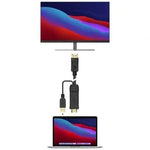 Cable Conversor Aisens A122-0641/ HDMI Macho - DisplayPort Macho + USB Macho/ Hasta 10W/ 2250Mbps/ 10cm + 1.8m/ Negro - PixelPlaza