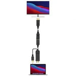 Cable Conversor 4K Aisens A122-0642/ HDMI Macho - DisplayPort Hembra - USB Macho/ Hasta 10W/ 2250Mbps/ 10cm + 10cm/ Negro - PixelPlaza