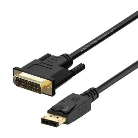 Cable Conversor Aisens A125-0366/ DisplayPort Macho - DVI Macho/ Hasta 5W/ 2300Mbps/ 2m/ Negro - PixelPlaza