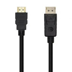 Cable Conversor Aisens A125-0459/ DisplayPort Macho - HDMI Macho/ Hasta 5W/ 2300Mbps /1m/ Negro - PixelPlaza