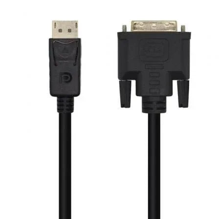Cable Conversor Aisens A125-0463/ DisplayPort Macho - DVI Macho/ Hasta 5W/ 2300Mbps/ 3m/ Negro - PixelPlaza