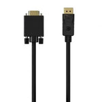Cable Conversor Aisens A125-0552/ DisplayPort Macho - VGA Macho/ Hasta 5W/ 2300Mbps/ 1m/ Negro - PixelPlaza